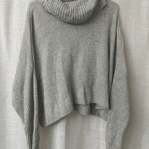 Hollister Heather Gray Cowl Neck Sweater